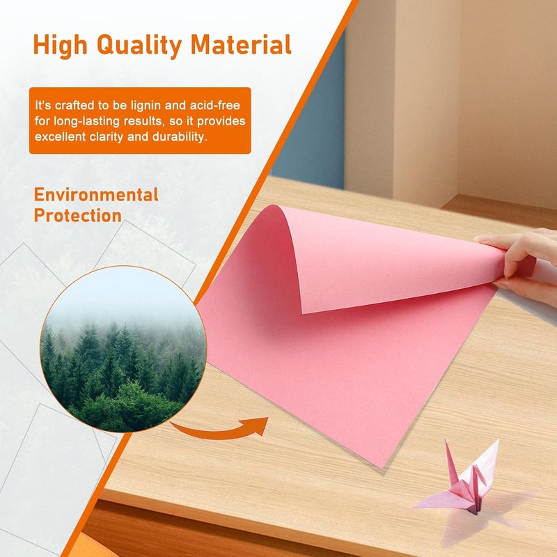 Guakicae 32 Sheets Pink Cardstock 8.5 x 11 Printer Paper, 80lb Premium Paper Card Stock for DIY Cards Making, Scrapbooking, Invitations, Thank You Cards, Anniversary - Image 5